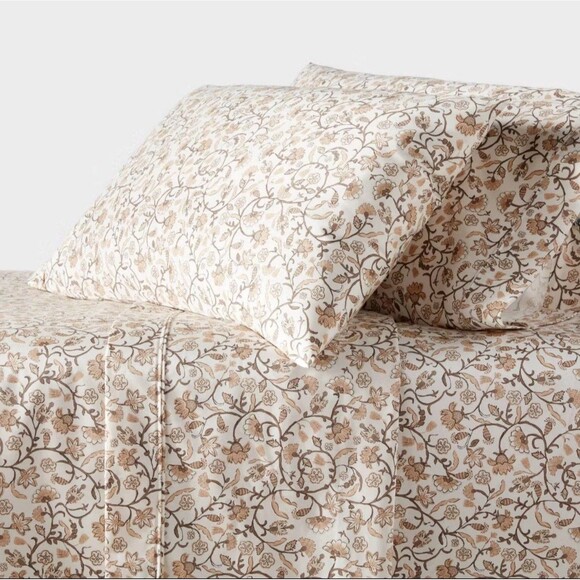 Twin/Twin XL 400TC Performance Sheet Set Cool Floral - Threshold - NEW - Picture 1 of 6